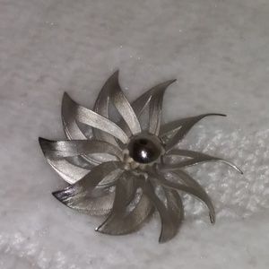 Vintage Silver Sun Brooch